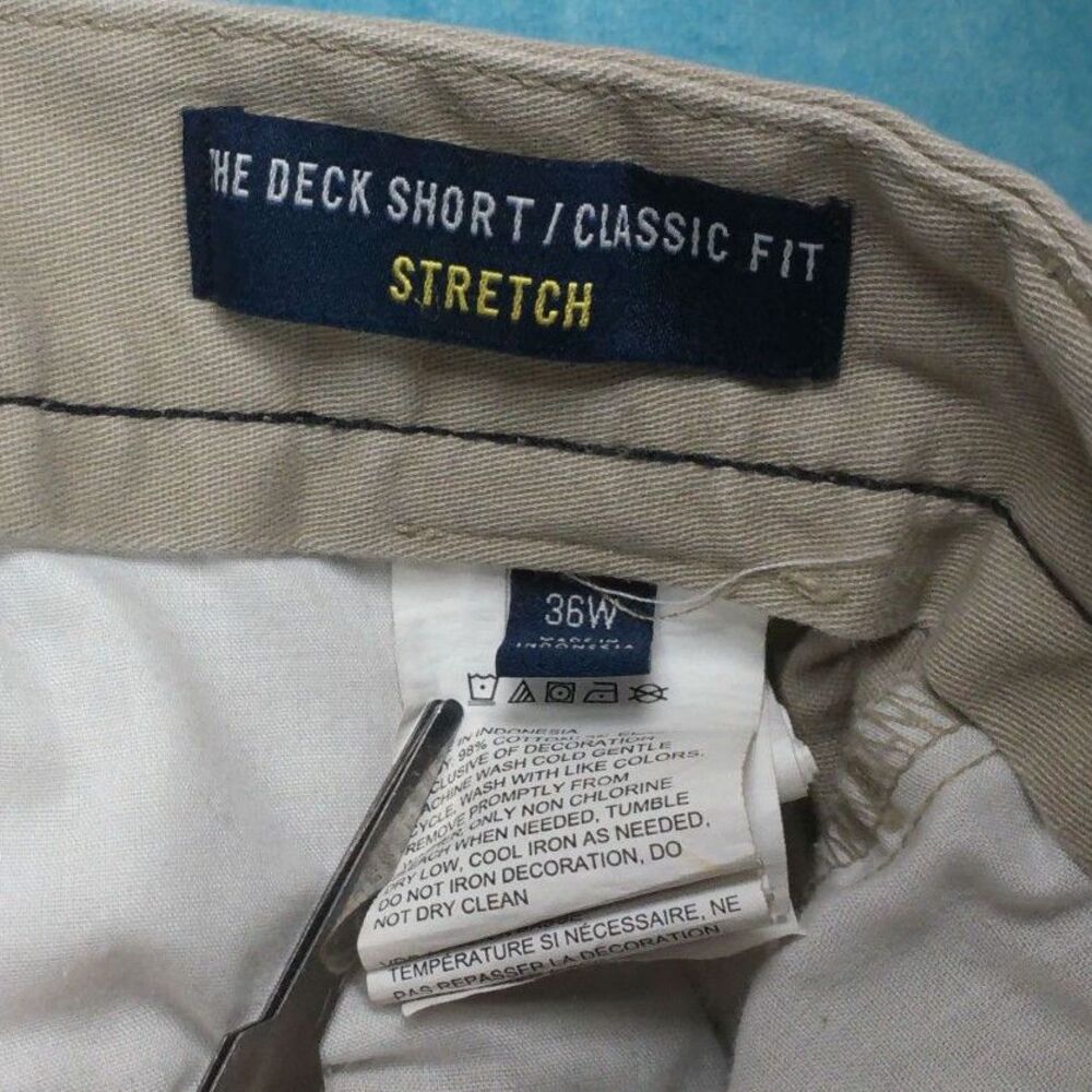 Nautica The Deck Short Classic Fit Men's Flat Front Shorts, Tan, Size 36 - Picture 7 of 7